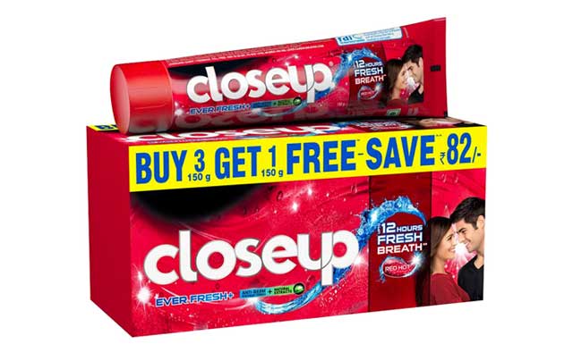 CLOSEUP TOOTHPASTE 150GM BUY3GET1